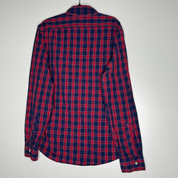 J. Crew Slim Fit Plaid Long Sleeve Button Down Shirt Cotton Men's Size Large - Picture 2 of 6